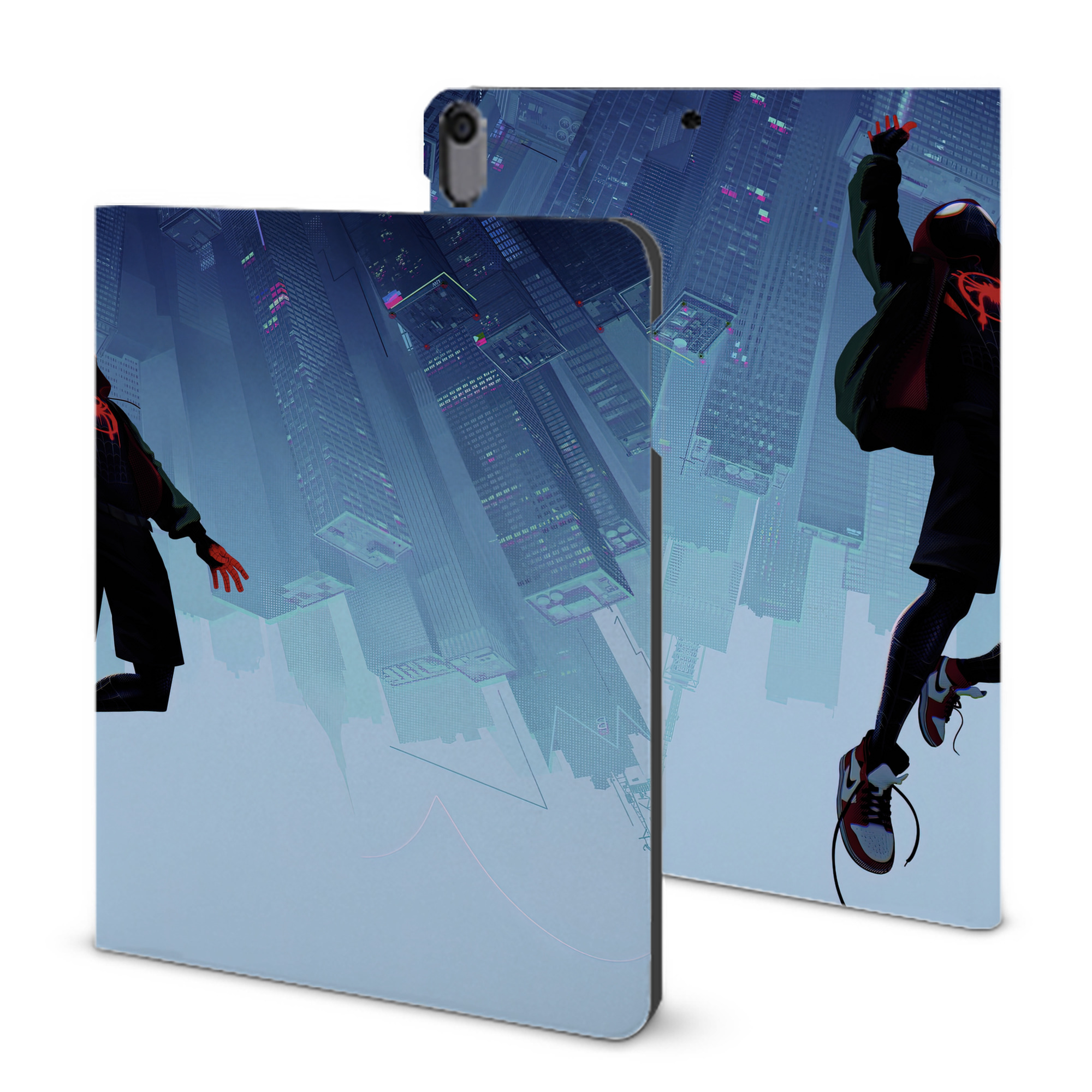 （画像用） Spider Man スパイダーマン IPad ケース ブック型 PUレザー TPU 耐衝撃 軽量 薄型 ペン収納なし 全面保護 IPad 各モデル対応
